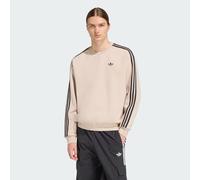 Adidas Originals Adicolor 3 Stripes Oversized Crewneck Sweatshirt L Stone Khaki