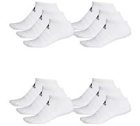 adidas 12 Paar Performance No Show Sneaker Socken Unisex Kurzsocke, Farbe:White, Socken & Strümpfe:43-45