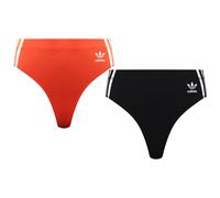 Adidas 2er-Pack Damen Orange/Schwarz Breiter Seitenstring M