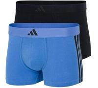 adidas 2P Active Flex Cotton 3 Stripes Low Rise Trunk Schwarz/Blau Baumwolle Medium Herren
