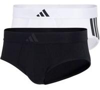 adidas 2P Active Flex Cotton 3 Stripes Low Rise Trunk Weiß/Schwarz Baumwolle Medium Herren