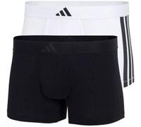 adidas 2P Active Flex Cotton 3 Stripes Low Rise Trunk Weiß/Schwarz Baumwolle Small Herren