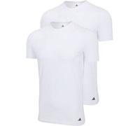 adidas Herren T-Shirt, 2er Pack - Crew Neck Shirt, Active Flex Cotton, einfarbig Weiß M
