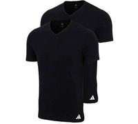 adidas 2P V-Neck Active Flex Cotton T-Shirt Schwarz Baumwolle Large Herren