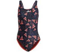 Adidas - 3 Bar Logo Graphic Badeanzug Dunkelblau - Gr. - 36