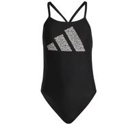 Adidas 3 Bar Logo Print Badeanzug Damen Badeanzug, schwarz 44