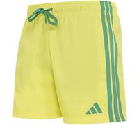 adidas Men's 3 Stripes Swim Shorts 5 INCH, Bright Yellow/Bold Green, L
