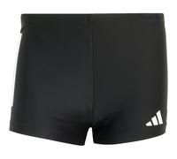adidas Men's 3 Stripes Swim Boxers, Black/White, S