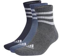 Adidas 3-Streifen Cushioned Sportswear Mid-Cut 3er-Pack Socken, blau L