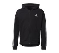 Adidas 3-Streifen Kapuzenjacke Mädchen Kapuzensweater, schwarz 164