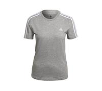 Adidas Essentials Slim 3 Stripes Kurzarm T-shirt S Medium Grey Heather / White (Herstellerartikelnummer: GL0785/S)