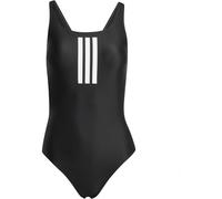 adidas Damen 3 Stripes V-Back Swimsuit Swimwear, Black/White, 44