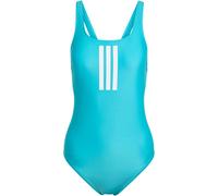 Badeanzug ADIDAS PERFORMANCE "3S MID SUIT", Damen, Gr. 44, N-Gr, lucid cyan, weiß, Obermaterial: 78% Polyester, 22% Elasthan, Badeanzüge Badeanzug (65990669-44) lucid cyan, weiß