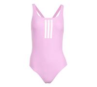 Badeanzug ADIDAS PERFORMANCE "3S MID SUIT", Damen, Gr. 44, N-Gr, lila (preloved lila, weiß), Obermaterial: 78% Polyamid, 22% Elasthan, sportlich, Badeanzüge (27875121-44) preloved lila, weiß