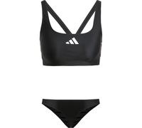 adidas Damen 3 Stripes V-Back Bikini Swimwear, Black/White, 42