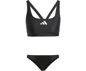 adidas 3-Streifen V-Back sportlicher Damen-Bikini schwarz/weiß, 36