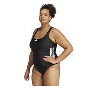 adidas Damen-Badeanzug mit 3 Streifen und C-Rücken (Übergröße), Größe XL, schwarz/weiß, XL Mehr