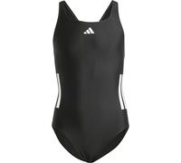 adidas Mädchen 3-Stripes C-Back Swimsuit Kids Swimwear, Black/White, 4-5 Years