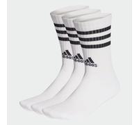 adidas 3 Stripes Cuhsion Mid Cut Socks Socken 3er Pack (40-42, White)