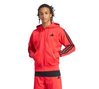 adidas 3 Stripes Fleece Full Zip Hoody S Rot