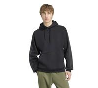 Kapuzensweatshirt ADIDAS SPORTSWEAR "ESSENTIALS 3-STREIFEN FLEECE HOODIE", Herren, Gr. XL, schwarz (schwarz, carbon), Obermaterial: 70% Baumwolle, 30% Polyester, normal, Rundhals, angesetztes Bündchen