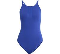 adidas Women's 3-Stripes HIGH Neck 2-Way Straps PEACHSOFT Swimsuit, semi Lucid Blue, 46