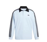 Adidas 3-Stripes Rugby Longsleeve Polo Shirt XXL / Crystal Sky