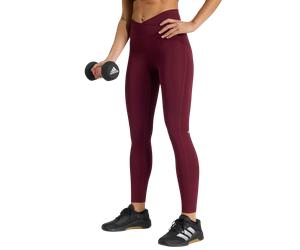 adidas 3 Stripes Studio All Me 7/8 X-Over Leggings Women Leggings S weinrot