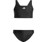 Adidas Girl's 3-Stripes V-Back Bikini, Black/White, 11-12 Years