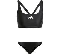 adidas Damen 3 Stripes V-Back Bikini, Black/White, 32