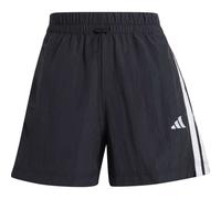 adidas Women's Essentials 3-Stripes Lifestyle Woven Shorts, Black/White, XS