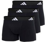 adidas Herren Boxershorts, 3er Pack - Trunks, Active Flex Cotton, Logo, einfarbig Schwarz M