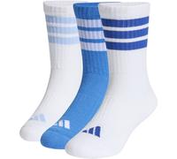 Adidas 3Stripes Cushioned Sportswear Crew Socks 3er-Pack Kinder Socken, blau XS