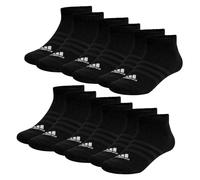 adidas 6 Paar Herren Damen Unisex Casual Socken T SPW Low Sneaker, Farbe:Schwarz, Größe:43-45, Artikel:-black