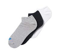 Adidas AB3889 Unisex Sneakersocken 3er pack, Mehrfarbig (Weiß/Schwarz/Mittelgrau), 35-38