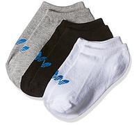 Adidas AB3889 Unisex Sneakersocken 3er pack, Mehrfarbig (Weiß/Schwarz/Mittelgrau), 35-38