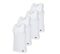 adidas - Active Flex Cotton Ergonomic - Unterhemd/Tanktop - 4er Pack (M Weiß)