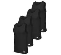 adidas - Active Flex Cotton Ergonomic - Unterhemd/Tanktop - 4er Pack (S Schwarz)
