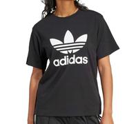 adidas Adicolor Trefoil Boxy Damen T-Shirt, schwarzes, L