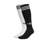 Sportsocken ADIDAS ORIGINALS "3-STREIFEN KNIESTRÜMPFE, 2 PAAR", Herren, Gr. S (37/39), schwarz-weiß (weiß, schwarz), Obermaterial: 56% Baumwolle, 40% Polyester, 3% Elasthan, 1% sonstige Fasern, Socken