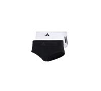 adidas Herren Slip – Low-Rise Brief 2er Pack (4AM007) Active Flex Cotton 3‑Streifen Schwarz/Weiß XL