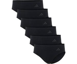 ADIDAS adidas Damen Slips, 6er Pack - Sport Active Seamless, Hipster, Unterwäsche, Logo, einfarbig (TB_4A0704-6P) M Schwarz