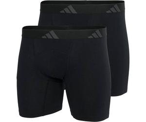 ADIDAS adidas Herren Boxershorts, 2er Pack - Ergonomic Boxer Brief 2PK, Active Flex Cotton, Logo (4AM005) M Schwarz