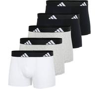 ADIDAS adidas Herren Boxershorts, 5er Pack - Trunks, Active Flex Cotton, Logo (4AM019) L Schwarz/Weiß/Grau
