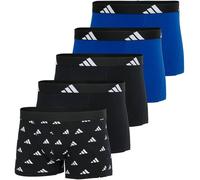 Adidas Herren Boxershorts Trunks – Active Flex Cotton, 5er Pack, Schwarz/Weiß/Blau XL