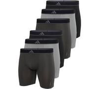 Boxershorts ADIDAS ORIGINALS "Boxershort Boxer Briefs Active Micro Flex Eco 6P 6er Pack", Damen, Gr. XXL, bunt (schwarz, grau), Obermaterial: 85% Polyester PES. 15% Elasthan EL., Unterhosen (47557950-