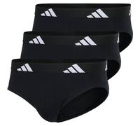adidas Herren Slip 3er Pack-Brief (3PK) -Active Flex Cotton Unterwäsche, Black_4AM001, S