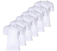 adidas Herren T-Shirt, 6er Pack - Active Flex Cotton, V-Ausschnitt, uni Weiß S