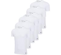 adidas Herren T-Shirt, 6er Pack - Crew Neck Shirt, Active Core Cotton, einfarbig S Weiß