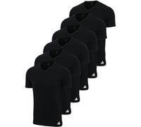 adidas Herren T-Shirt, 6er Pack - V-Neck Shirt, Active Core Cotton, einfarbig Schwarz / S S Schwarz